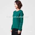 OEM or ODM low price knitted long sleeve turtle neck polyester wool sweater